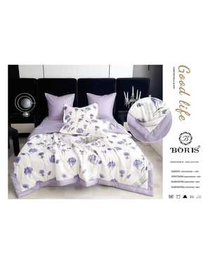 Комплект постельного белья с готовым одеялом Mency Простынь на резинке Ткань: Сатин Хлопок Наполнитель одеяло: Шелк(возможно замена на похожее)