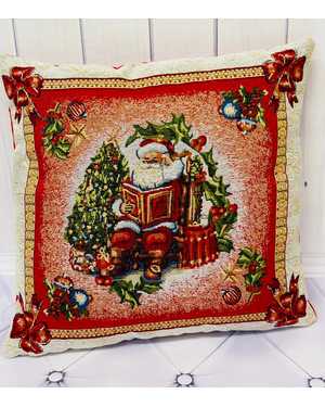 Новогодняя наволочка. материал гобеленовый. Размер 50 на 50см