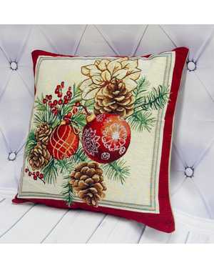 Новогодняя наволочка. материал гобеленовый. Размер 50 на 50см