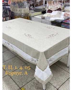 Скатерть лён с вышивкой Размер 150 на 220см
