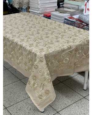 Скатерть сверху органза внизу однотонный ткань Размер 150 на 220см