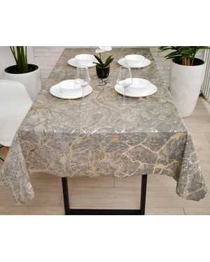 Скатерть Клеенка на тканевой основе с узором мрамор Размер 140 на220см