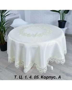 Скатерть Брюссель материал ткани 100% полиэстер Размер 150 круг
