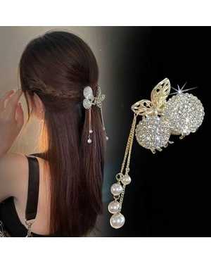 Заколка-краб для волос с вишней