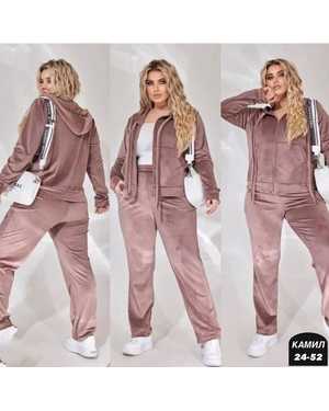 ЖЕНСКИЙ КОСТЮМ ДВОЙКА ТКАНЬ ВЕЛЮР