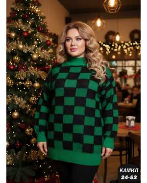 СВИТЕР ТКАНЬ КАШЕМИР ВЯЗАНЫЙ