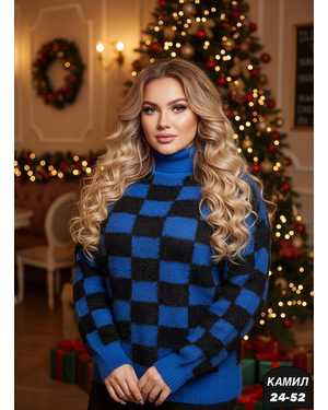 СВИТЕР ТКАНЬ КАШЕМИР ВЯЗАНЫЙ