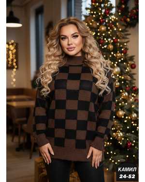 СВИТЕР ТКАНЬ КАШЕМИР ВЯЗАНЫЙ