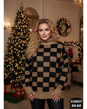 СВИТЕР ТКАНЬ КАШЕМИР ВЯЗАНЫЙ