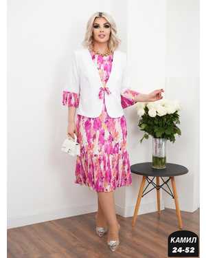 ЖЕНСКИЙ КОСТЮМ ДВОЙКА ТКАНЬ ШИФОН, БАРБИ