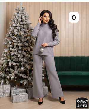ЖЕНСКИЙ КОСТЮМ ДВОЙКА ТКАНЬ КАШЕМИР ВЯЗКА