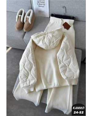 ЖЕНСКИЙ КОСТЮМ ДВОЙКА ТКАНЬ ЛАПША - СИНТЕПОН