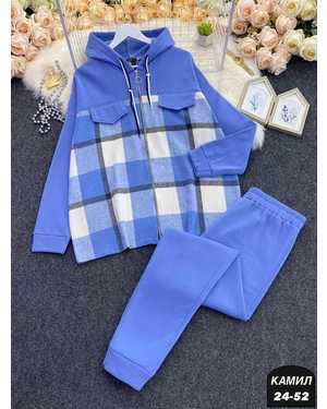 ЖЕНСКИЙ КОСТЮМ ДВОЙКА ТКАНЬ ФЛИС С НАЧЁСОМ + КАШМИР