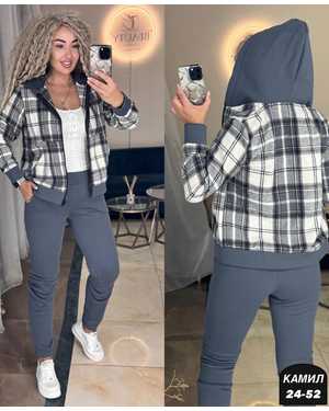 ЖЕНСКИЙ КОСТЮМ ДВОЙКА ТКАНЬ ФЛИС + ХБ