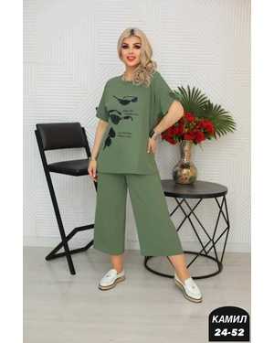 ЖЕНСКИЙ КОСТЮМ ДВОЙКА ТКАНЬ СИНГАПУР ХБ