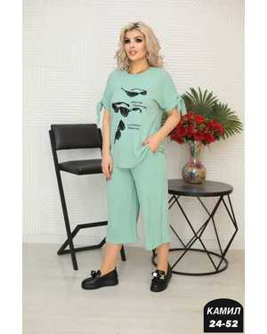 ЖЕНСКИЙ КОСТЮМ ДВОЙКА ТКАНЬ СИНГАПУР ХБ