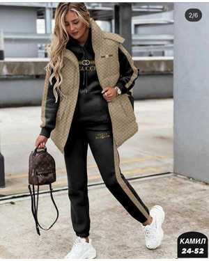 ЖЕНСКИЙ КОСТЮМ ТКАНЬ ФЛИС, СИНТЕПОН