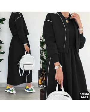 ЖЕНСКИЙ КОСТЮМ ДВОЙКА ТКАНЬ ДВУНИТ НА ФЛИСЕ