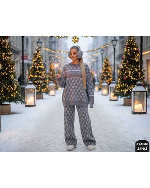 ЖЕНСКИЙ КОСТЮМ ДВОЙКА ТКАНЬ КАШЕМИР С СТРАЗАМИ
