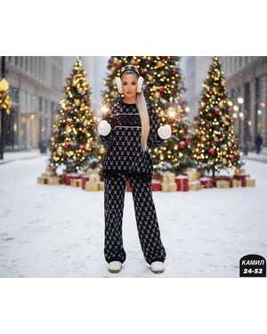 ЖЕНСКИЙ КОСТЮМ ДВОЙКА ТКАНЬ КАШЕМИР С СТРАЗАМИ