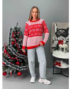 СВИТЕР ТКАНЬ ШЕРСТЬ И АКРИЛ