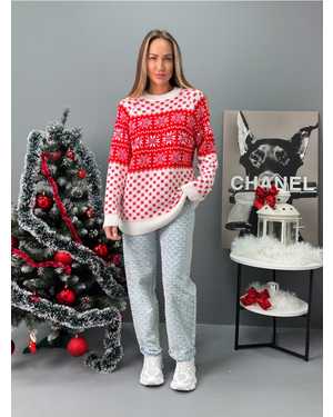 СВИТЕР ТКАНЬ ШЕРСТЬ И АКРИЛ