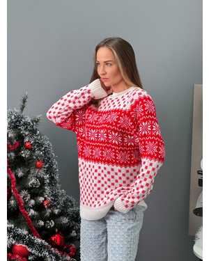 СВИТЕР ТКАНЬ ШЕРСТЬ И АКРИЛ