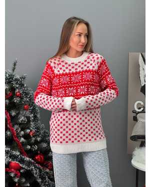 СВИТЕР ТКАНЬ ШЕРСТЬ И АКРИЛ