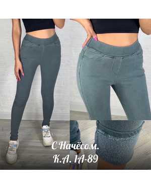 ДЖЕГГИНСЫ В РАЗМЕР ТКАНЬ ДЖИНС с начесом