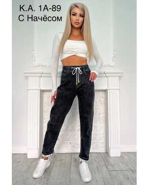 ДЖИНСЫ В РАЗМЕР ТКАНЬ ДЖИНС С НАЧЕСОМ