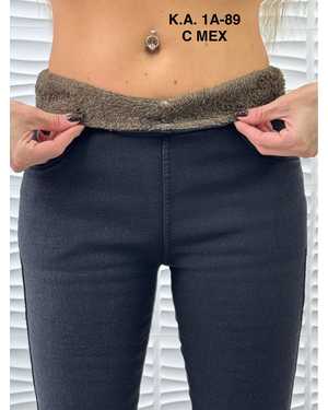 ДЖЕГГИНСЫ В РАЗМЕР ТКАНЬ ДЖИНС НА МЕХУ