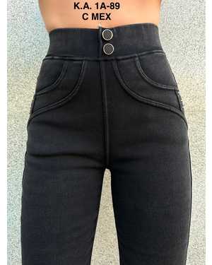 ДЖЕГГИНСЫ В РАЗМЕР ТКАНЬ ДЖИНС НА ФЛИСЕ