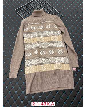 ТУНИКА ТКАНЬ 60% COTTON, 20% CASHMERE, 10% WOOL, 10% ANGORA