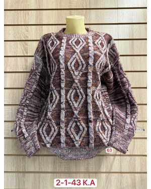 СВИТЕР ТКАНЬ ШЕРСТЬ, 70% COTTON, 20% WOOL, 10% CASHMERE