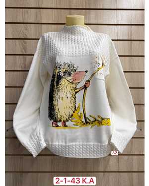 СВИТЕР ТКАНЬ 50% CASHMERE, 28% WOOL, 17% COTTON, 5% ELASTANE