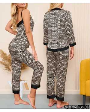 ЖЕНСКИЙ КОСТЮМ ТРОЙКА ТКАНЬ ШЕЛК