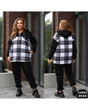 ЖЕНСКИЙ КОСТЮМ ДВОЙКА ТКАНЬ ФЛИС С НАЧЁСОМ + КАШМИР