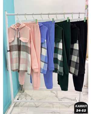 ЖЕНСКИЙ КОСТЮМ ДВОЙКА ТКАНЬ ФЛИС С НАЧЁСОМ + КАШМИР