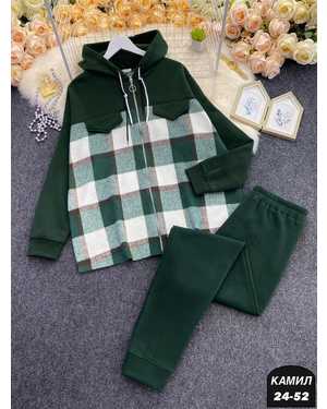 ЖЕНСКИЙ КОСТЮМ ДВОЙКА ТКАНЬ ФЛИС С НАЧЁСОМ + КАШМИР