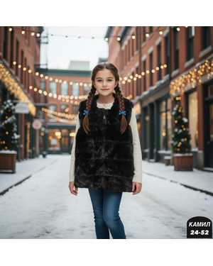 ЖИЛЕТ ТКАНЬ ИСКУССТВЕННЫЙ МЕХ