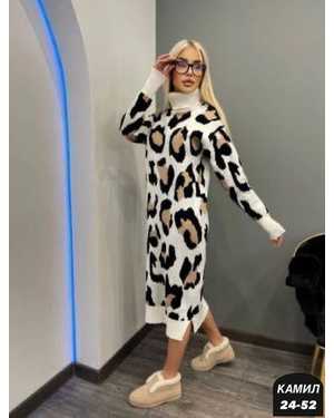 ПЛАТЬЕ ТКАНЬ КАШЕМИР + ШЕРСТЬ ВЯЗАНЫЙ