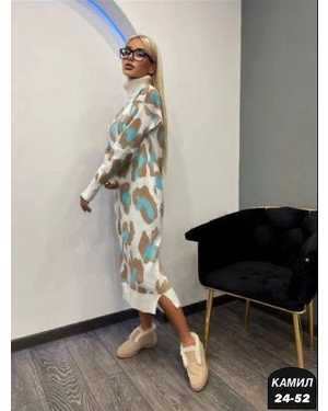 ПЛАТЬЕ ТКАНЬ КАШЕМИР + ШЕРСТЬ ВЯЗАНЫЙ