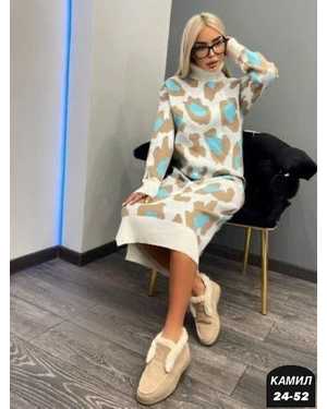 ПЛАТЬЕ ТКАНЬ КАШЕМИР + ШЕРСТЬ ВЯЗАНЫЙ