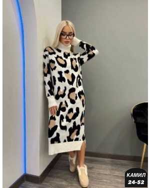 ПЛАТЬЕ ТКАНЬ КАШЕМИР + ШЕРСТЬ ВЯЗАНЫЙ