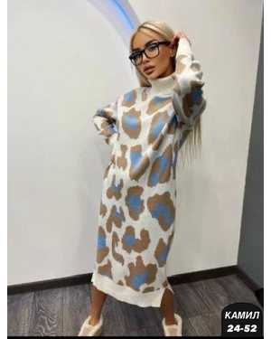 ПЛАТЬЕ ТКАНЬ КАШЕМИР + ШЕРСТЬ ВЯЗАНЫЙ