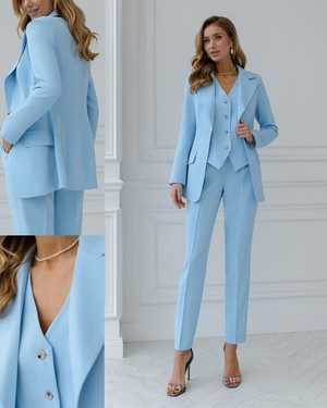 ЖЕНСКИЙ КОСТЮМ ТРОЙКА В РАЗМЕР ТКАНЬ КОСТЮМНАЯ ПАРИЖ