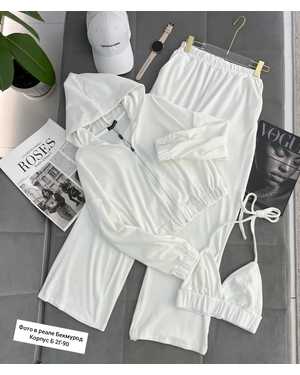 ЖЕНСКИЙ КОСТЮМ ТРОЙКА В РАЗМЕР ТКАНЬ БАМБУК