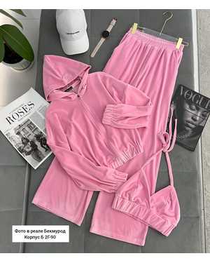 ЖЕНСКИЙ КОСТЮМ ТРОЙКА В РАЗМЕР ТКАНЬ БАМБУК