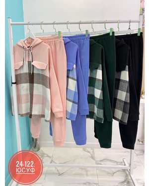 ЖЕНСКИЙ КОСТЮМ ДВОЙКА ТКАНЬ ФЛИС С НАЧЁСОМ + КАШМИР