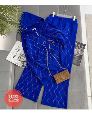 ЖЕНСКИЙ КОСТЮМ ТКАНЬ КАШЕМИР С СТРАЗАМИ